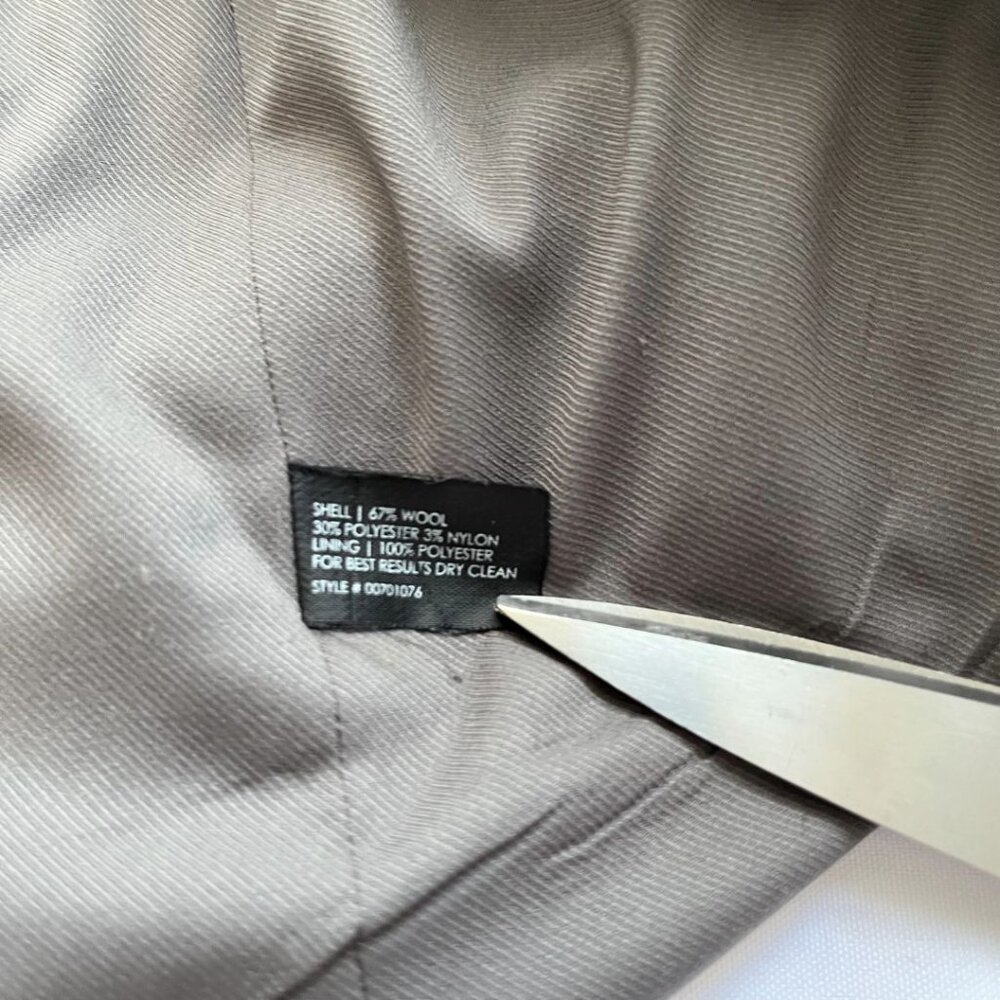 CLUB MONACO HOUDSTOOTH WOOL BLEND SINGLE BREATED MID-LENGTH BLAZER - 2 - Picture 8 of 9